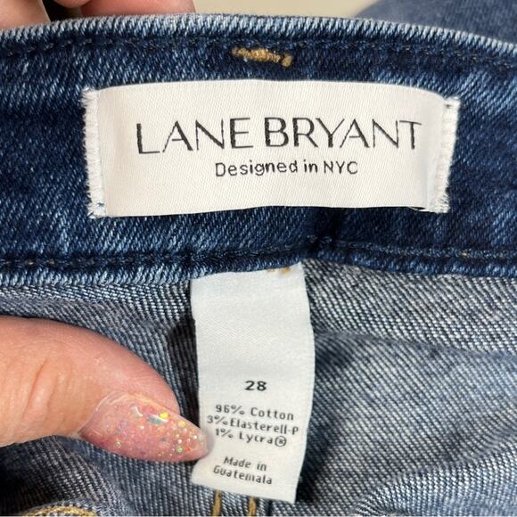 Lane Bryant Distressed Boyfriend Denim Jeans Flex Magic Waistband NWT 28 Plus Sz - Picture 5 of 16